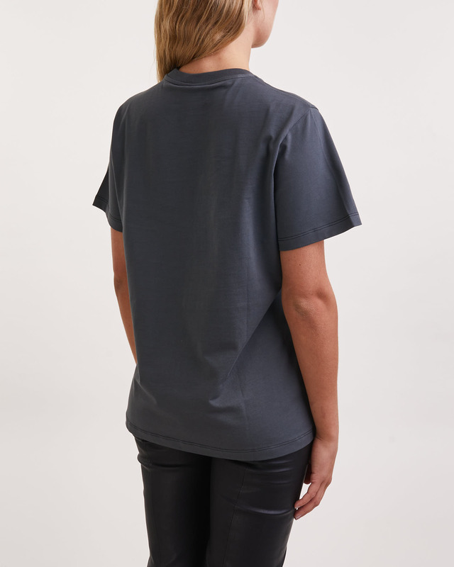 Ganni T-Shirt Basic Jersey Cat Relaxed Svart/grå M