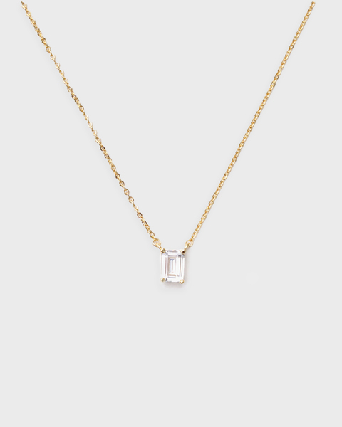 Necklace One Stone  Vit ONESIZE 1