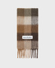 Acne Studios Check Fringe Scarf Brun ONESIZE