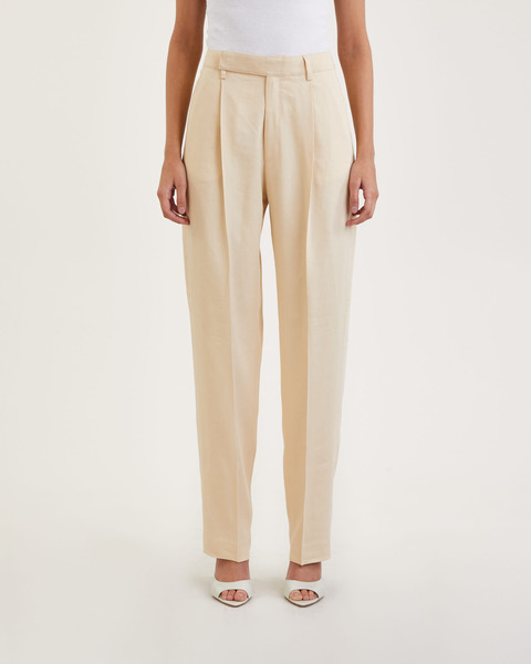 Trousers Julie Linen  Beige 1