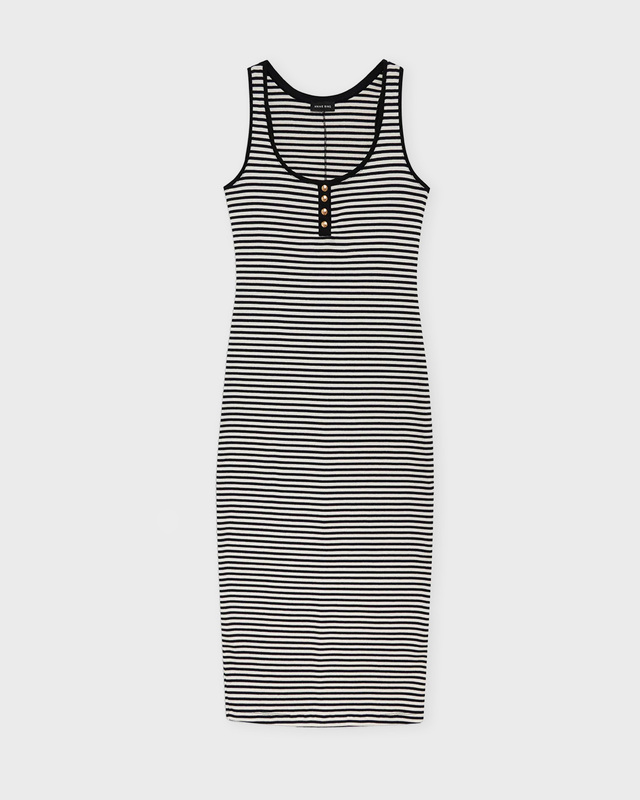 Anine Bing Dress Alessia Tank Midi Black/White L