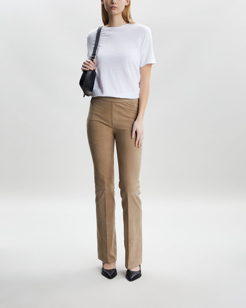 Trousers D6Dollman Suede Flared Sand 2