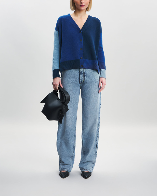 Marni Cardigan Colour Block Cashmere Blå IT 44 (EUR 38)
