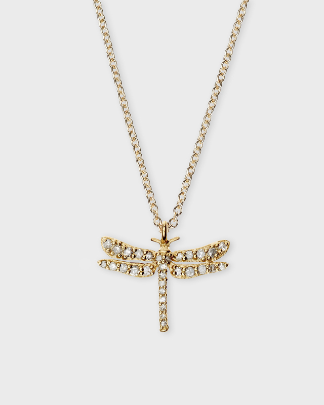 CBYC Necklace Diamond Dragonfly Gold Guld ONESIZE