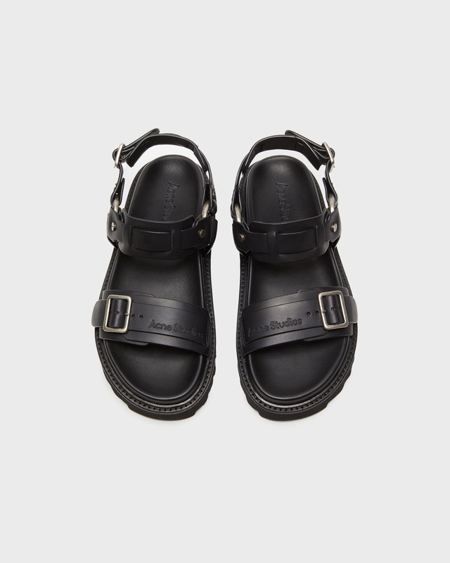 Acne Studios Sandals Buckle Leather Black EUR 41