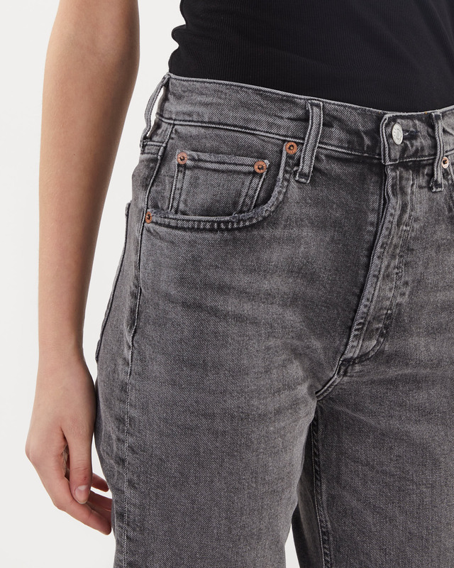 AGOLDE Riley High Rise Straight Crop Washed black 25