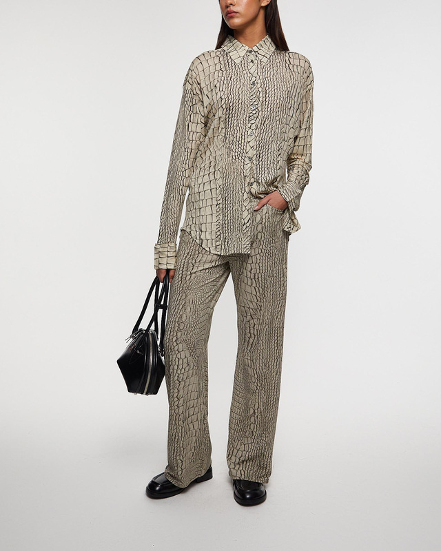 Acne Studios Byxor Printed Relaxed  Grå 40