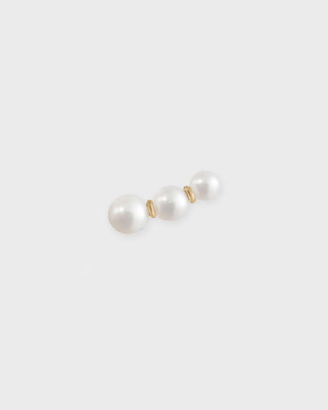 Sophie Bille Brahe Earring Trois Perle Pearl right
