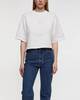 ANINE BING T-shirt Cropped Myers Framed Monogram Ivory M