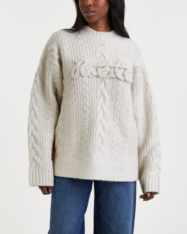 Rotate Tröja Cable Knit Logo | WAKAKUU