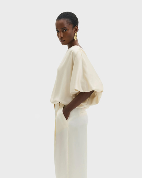 Blus Havanna Boat-Neck Puff-Sleeve Pearl 2