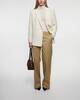 Theory Kavaj Relaxed Double-Breasted Crepe Beige US 8 (EUR 40)