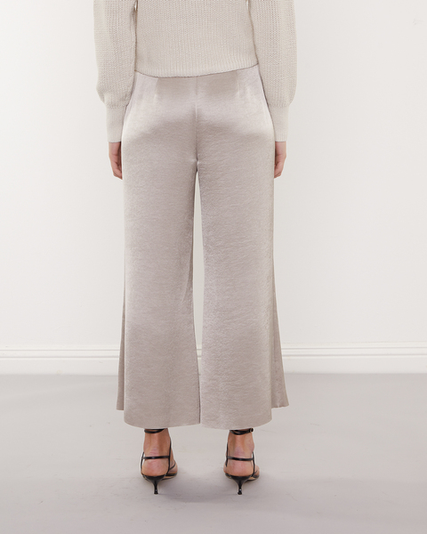 Trousers  Satin Wide Flare Oatmeal 2