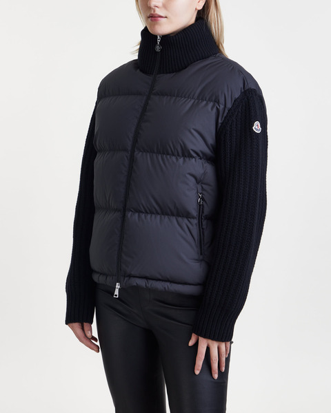 Kofta Tricot Padded Wool Svart 1