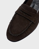 Aeyde Loafers Aldous Kid Suede Leather Dark Brown EUR 39