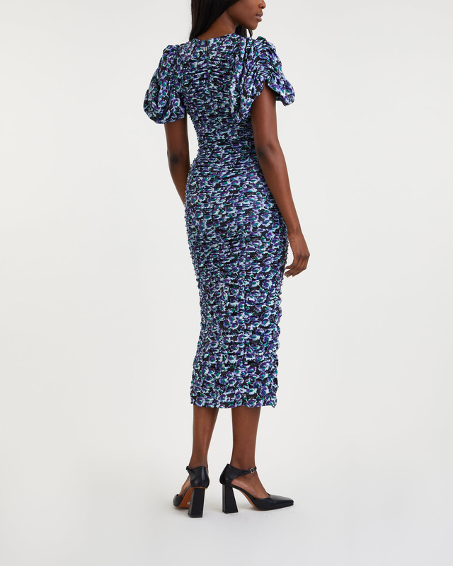 ROTATE Birger Christensen Dress Coated Jersey Puffy Blå/lila 36