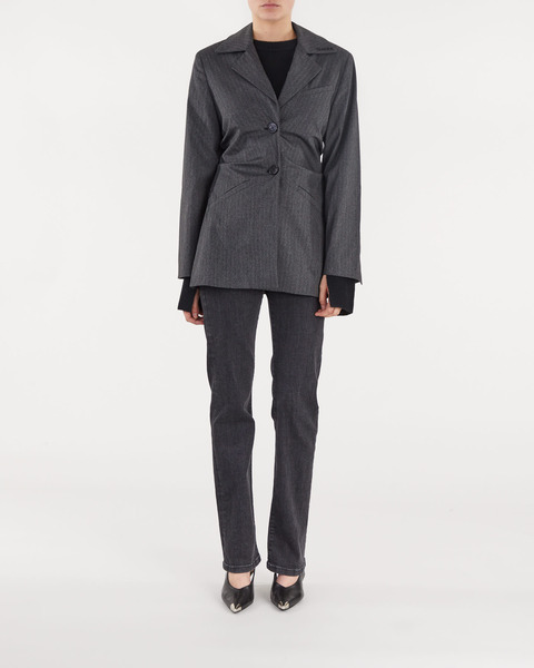 Kavaj Drapey Suiting Draped Blazer Grå 2
