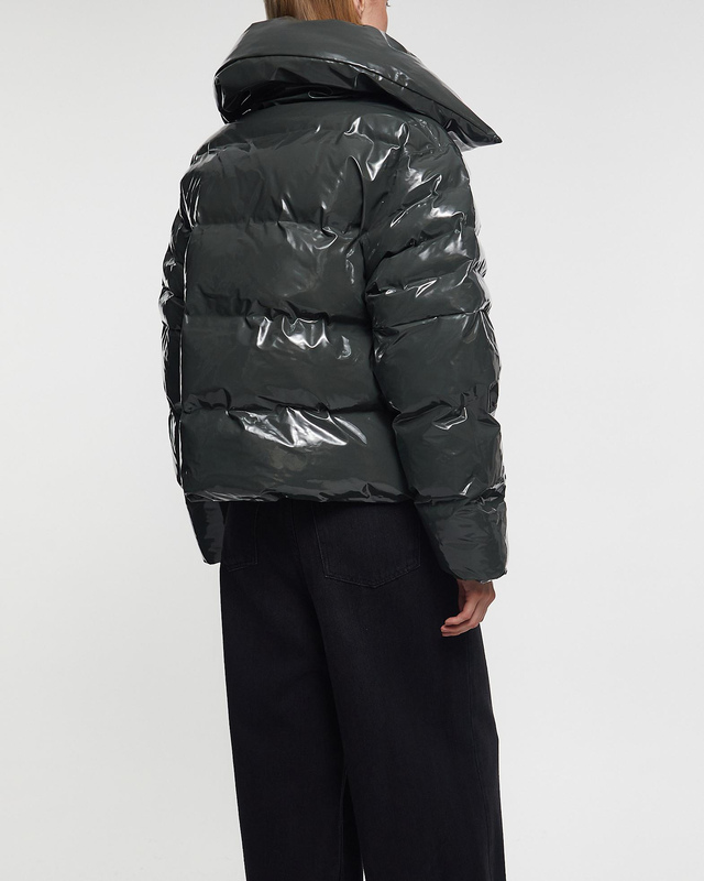 Rains Jacket Alta Vision Short Puffer Mörkgrön M