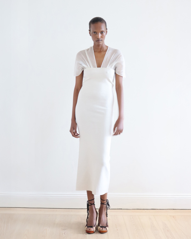 LEONÍ Dress Indira Silk-georgette Ivory 34