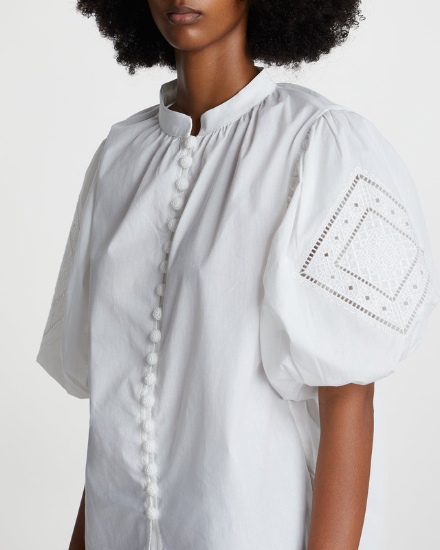 Malina Blus Allie Vit L