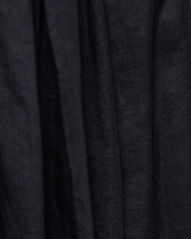 RÓHE Dress Pleated Ramie  Black 38