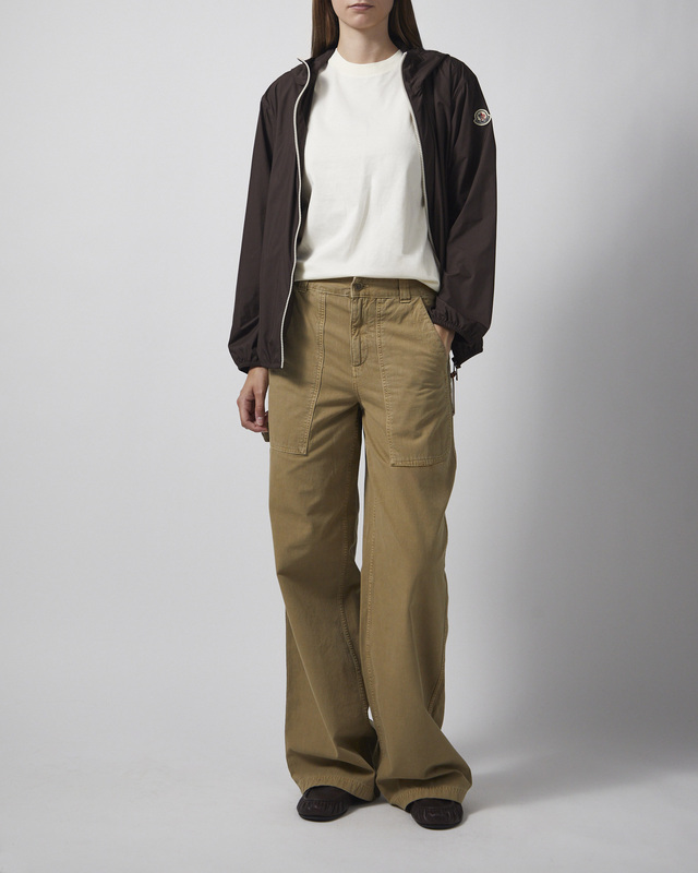 Moncler Bukser Cotton Wide Leg Pants Beige L