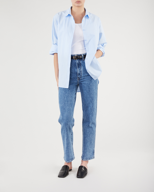 Wakakuu Icons Oversized Poplin Shirt Ljusblå XS