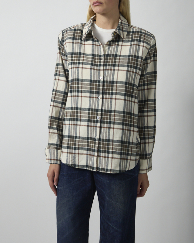 Camilla Pihl Skjorte Joan Flannel Green 34
