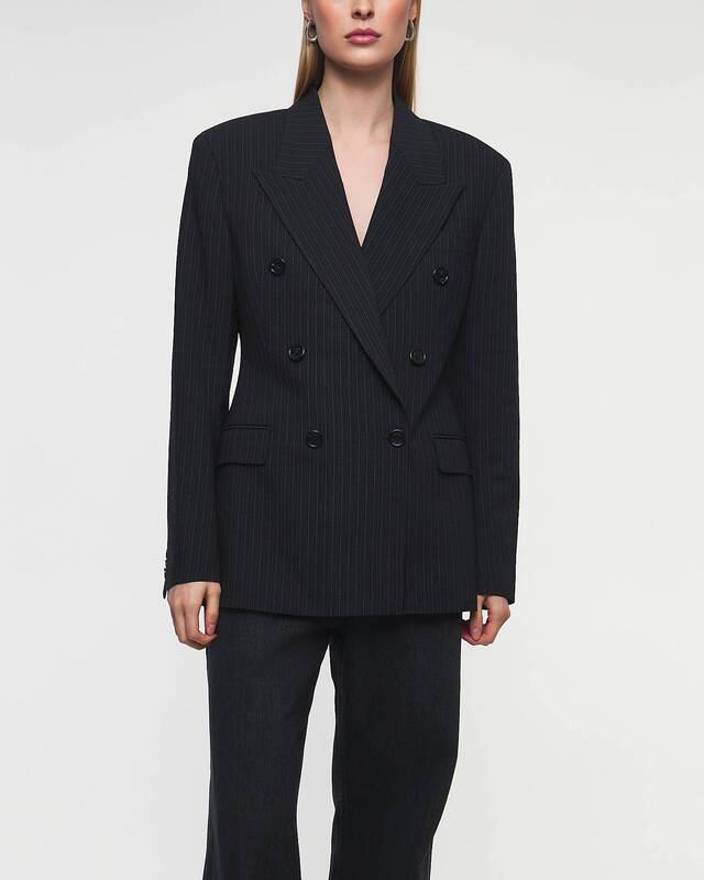 Acne Studios Kavaj Pinstripe Double Breasted  Svart 38
