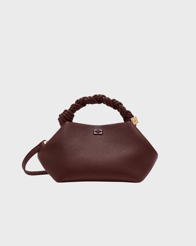 Ganni Bou Bag Small Grained Brun ONESIZE