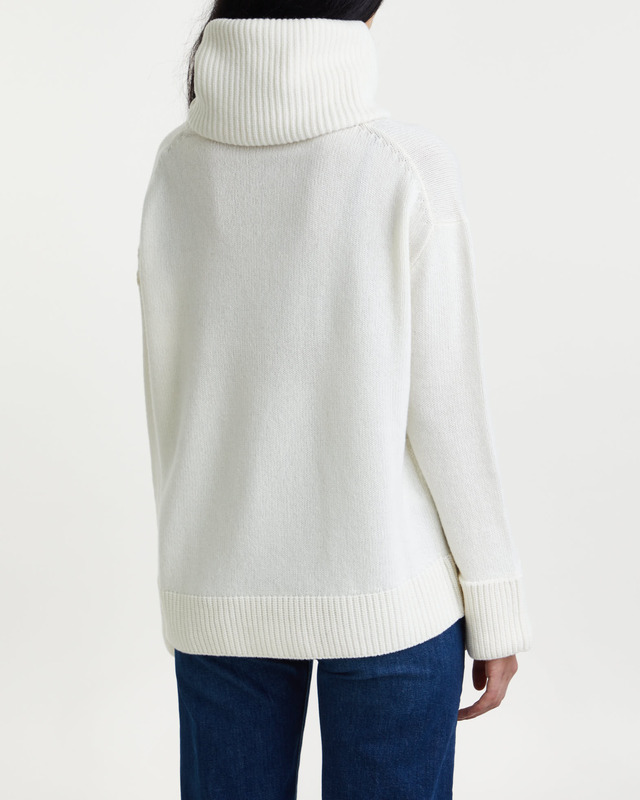 Moncler Tröja Dolcevita Tricot Offwhite M