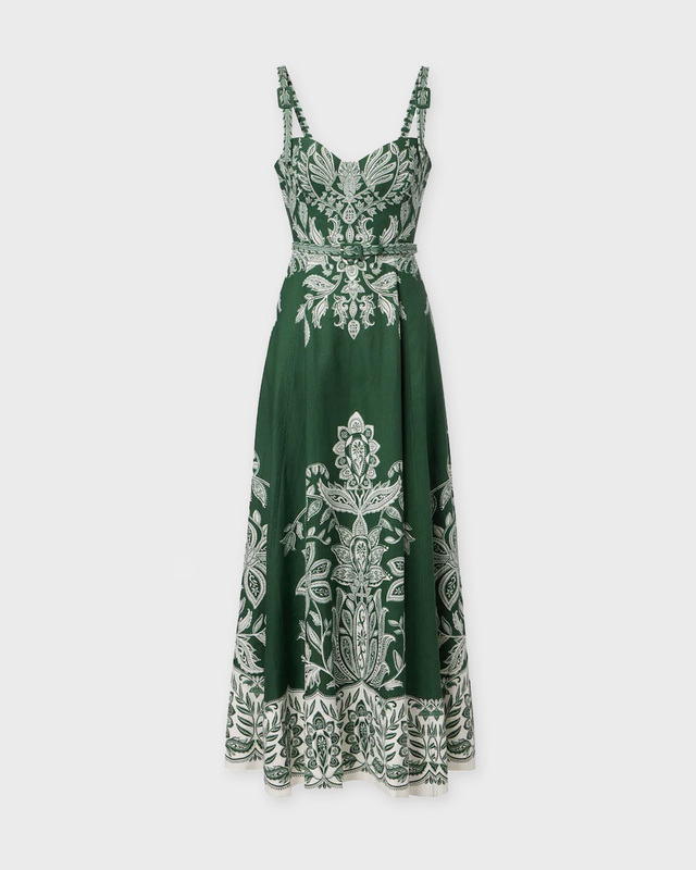 FARM Rio Dress Miranda Belt Buckles Maxi Grön S