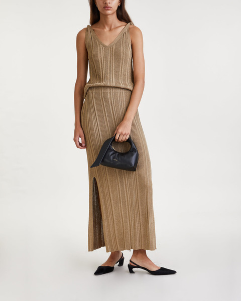 Skirt Metallic Knit  Guld 2