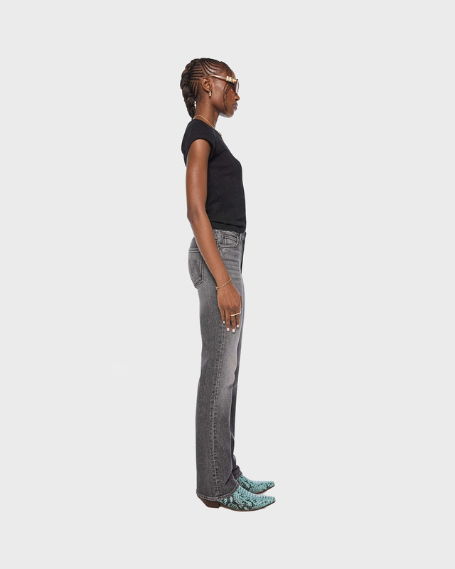 Mother Denim Jeans The Kick It Grey Wash 25
