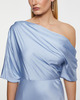 Malina Klänning Marisa Asymmetrical Satin Maxi Dusty blue L