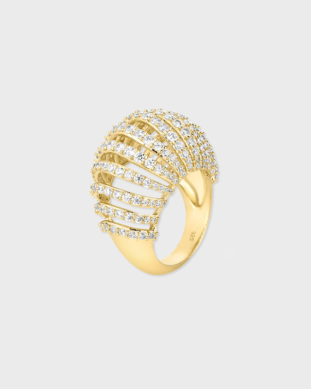 CBYC Ring Ribbed Void  Guld 55