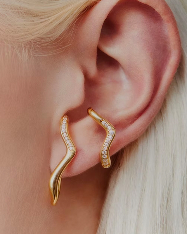 MARIA BLACK Earring Yasmin Earcuff Guld ONESIZE