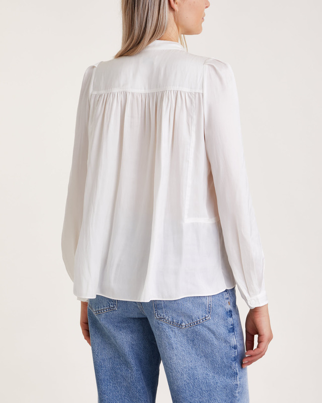 Zadig & Voltaire Blus Tchin Satin Vit S