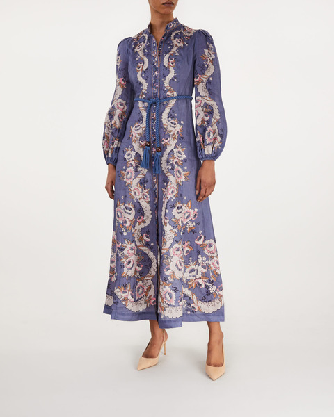 Dress Vitali Long Billow Blå 2
