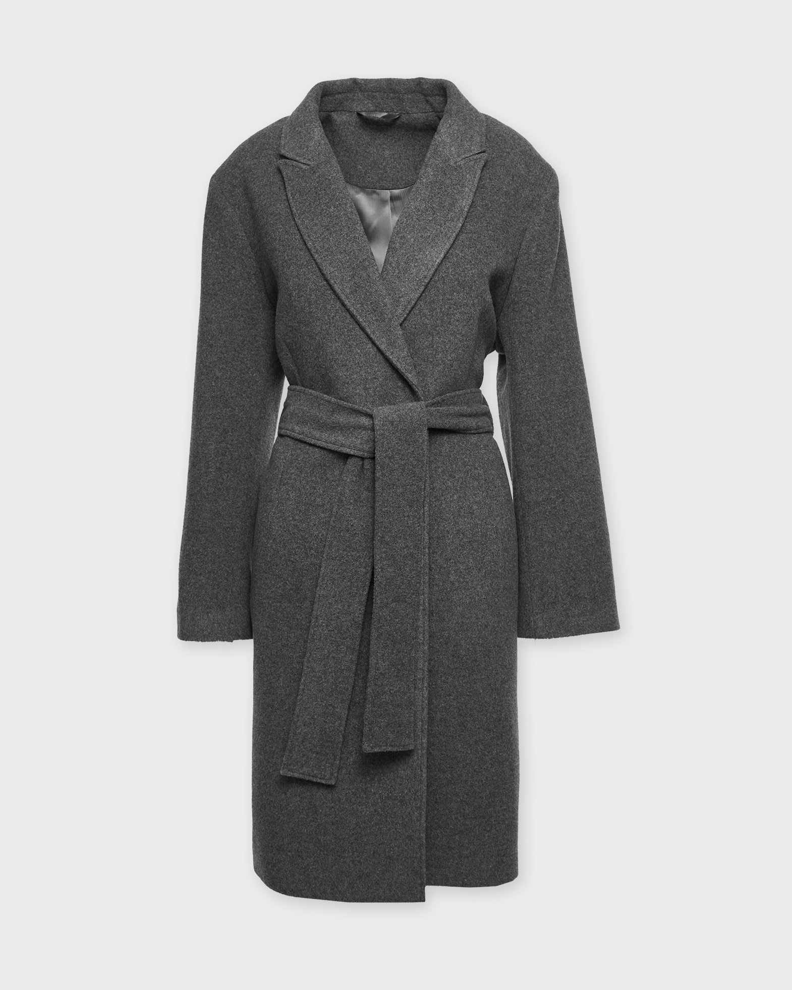 Wakakuu Icons Women's Grey Coat Helle Wool Cashmere Xl