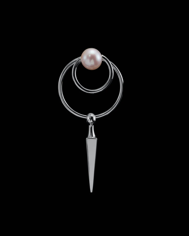 Maria Nilsdotter Poison pearl Earring Silver ONESIZE