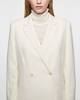 Theory Kavaj Relaxed Double-Breasted Crepe Beige US 8 (EUR 40)