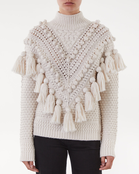 Sweater Kaleidoscope Crochet Cream 1 (S-M) 1