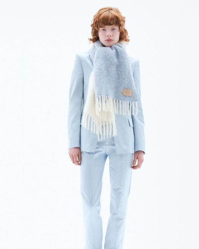 Filippa K Halsduk Boucle Colour Block  Ljusblå ONESIZE