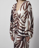 Malina Kaftan Joseline Sheer Drawstring Maxi Vit/Brun M-L