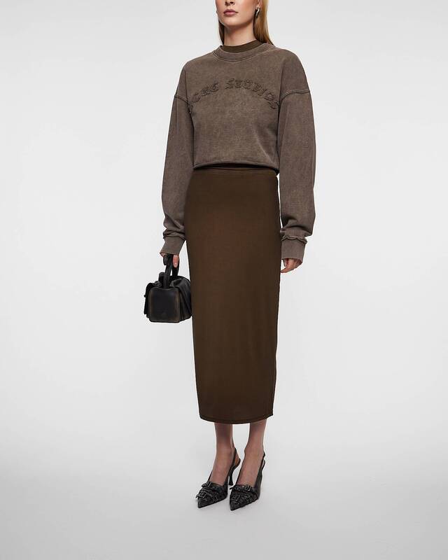 Acne Studios Kjol Fitted Ribbed Mud L