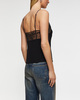 Acne Studios Topp Camisole Lace Crepe Jersey Svart 36