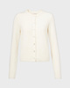 Vince Silk & Cashmere-Blend Bouclé Cardigan Offwhite L
