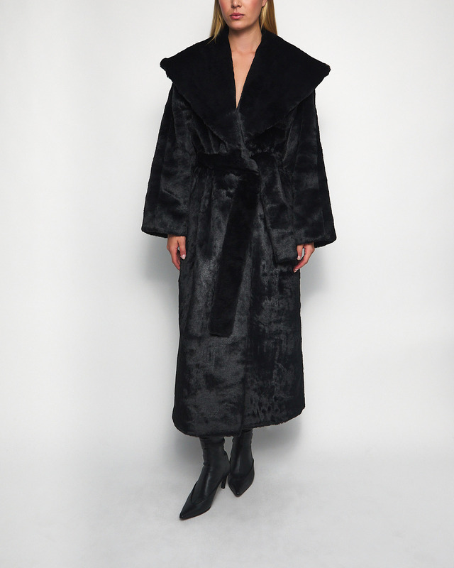 Wakakuu Icons Coat Paris Faux Fur Black S