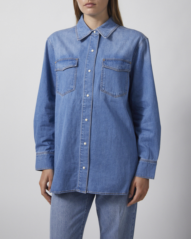 NEUW Skjorte Bowery Denim Vision Vintage Blue M